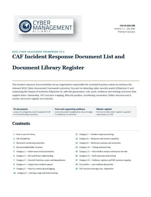 CAF IR Document Library