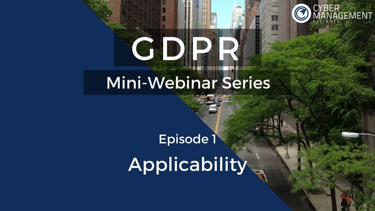 Free GDPR Training Lesson 1: Applicability