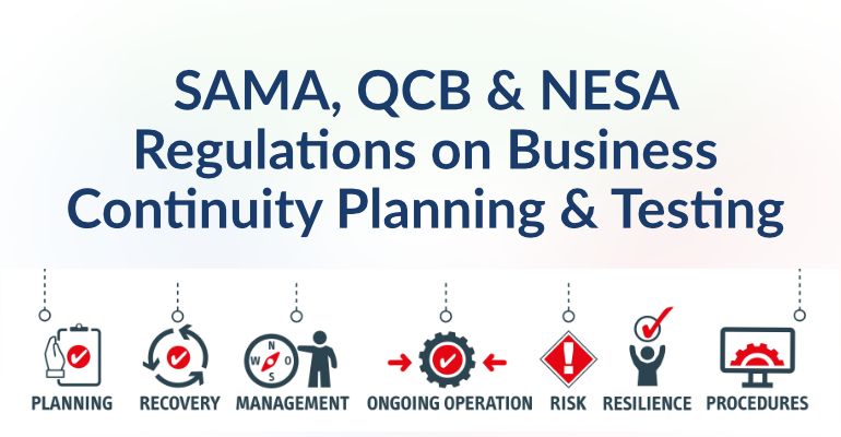 SAMA, QCB & NESA Regulations on Business Continuity Planning & Testing