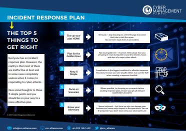 Top 5 Things to Do When Creating Your Incident Response Plan